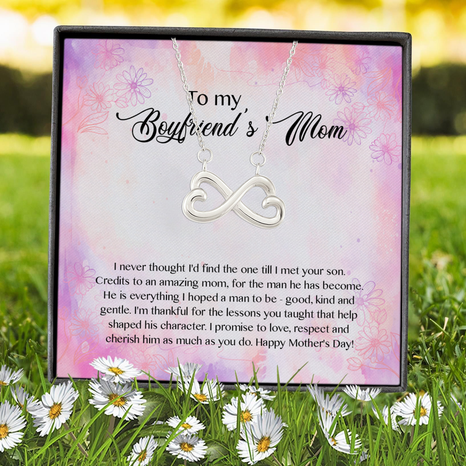 5Th. Credits To An Amazing Mom Infinity Heart Necklace (Silver) 7