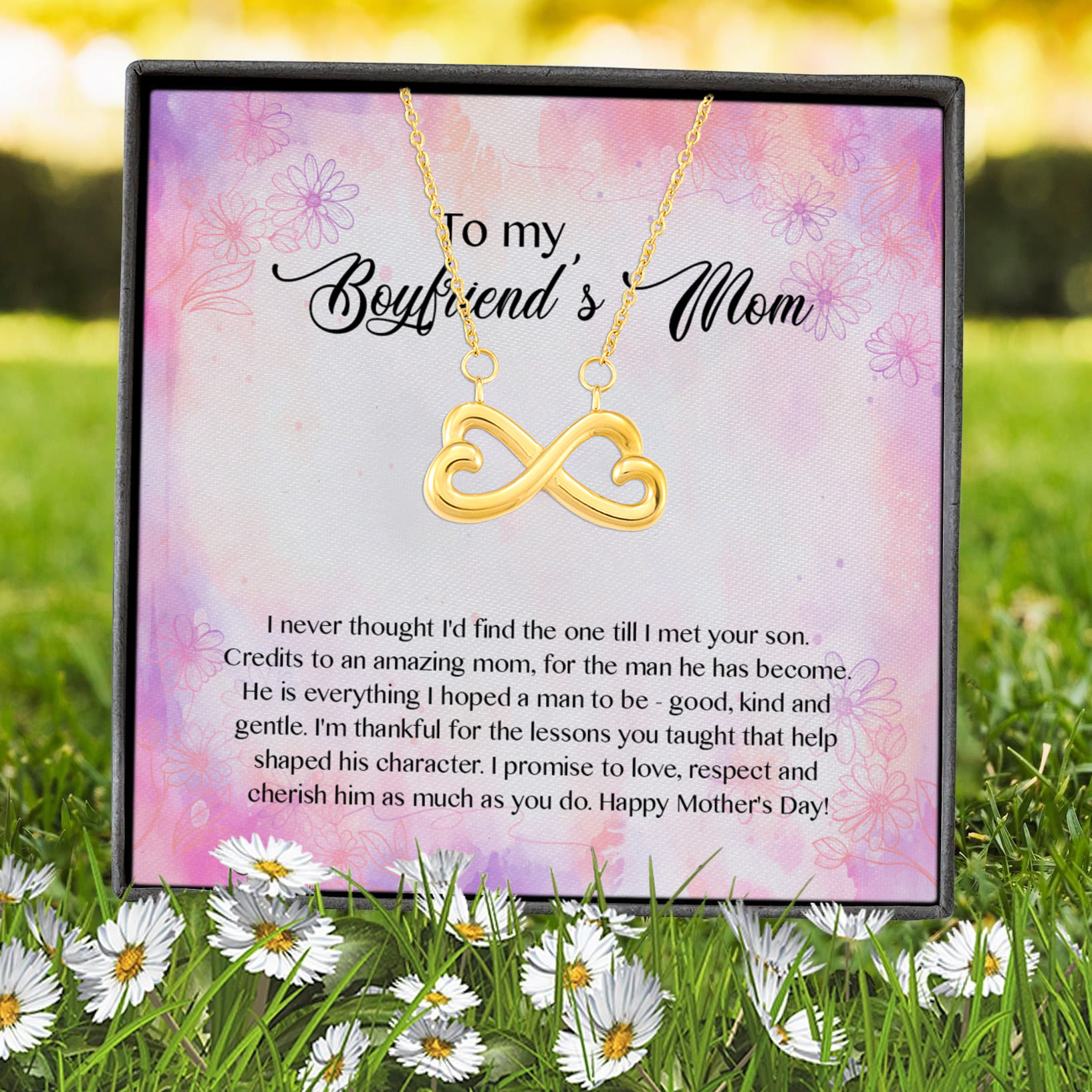 5Th. Credits To An Amazing Mom Infinity Heart Necklace (Gold) 7