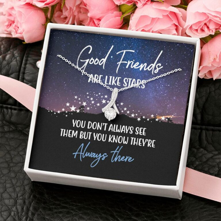 Good Friends Are Like Stars They're Always There Alluring Beauty Pendant Necklace