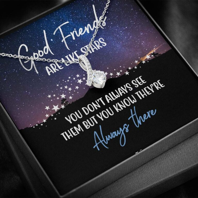 Good Friends Are Like Stars They're Always There Alluring Beauty Pendant Necklace