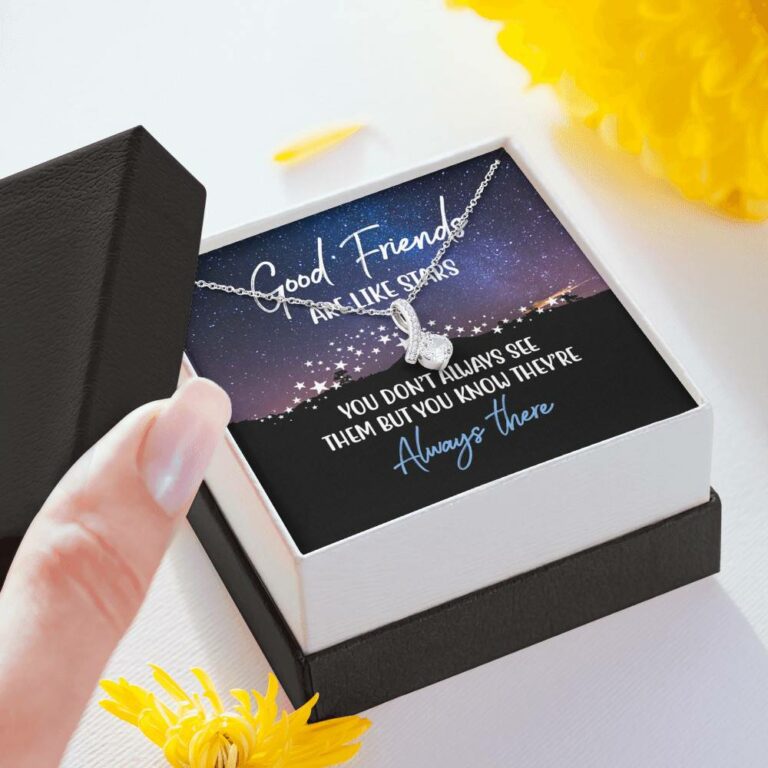 Good Friends Are Like Stars They're Always There Alluring Beauty Pendant Necklace
