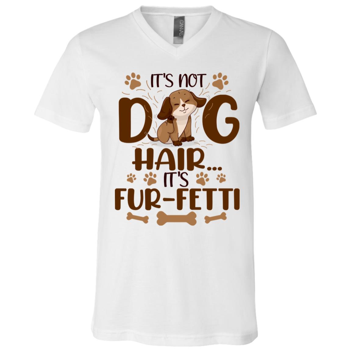 Father's Day Gifts from Dog, White, V-Neck T-Shirt