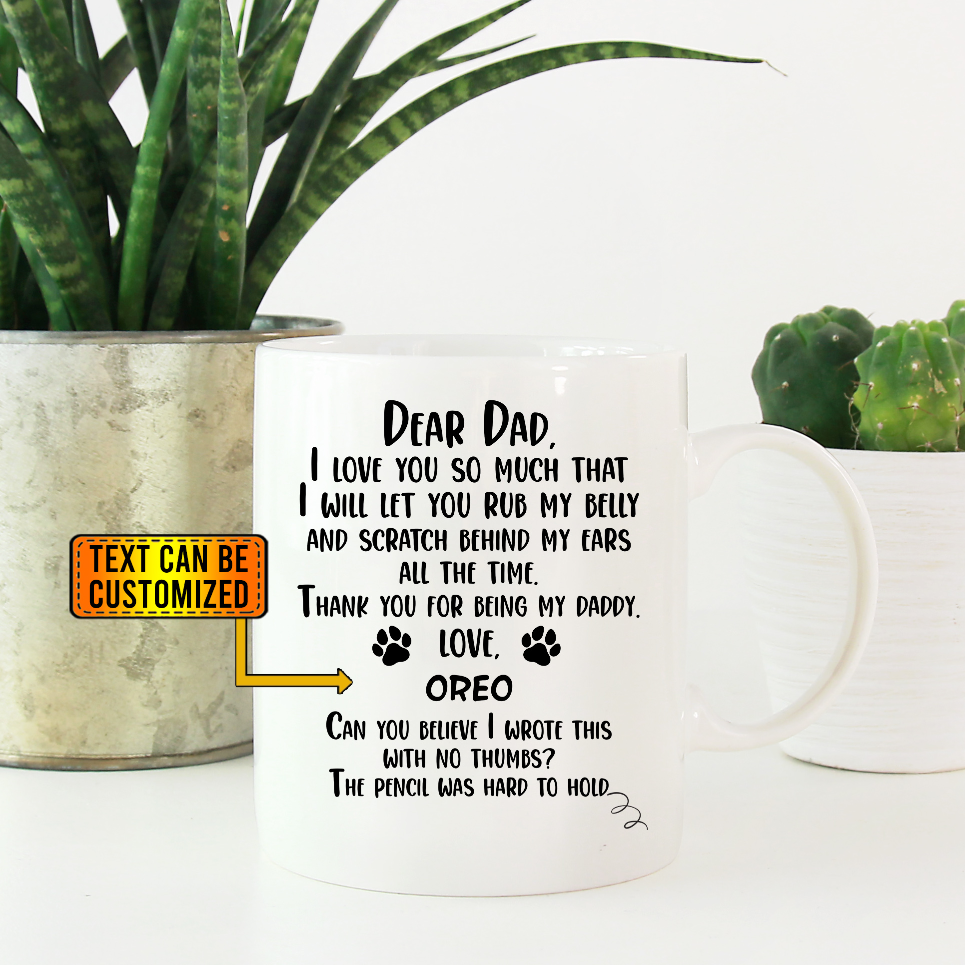 Personalized Dear Dad I Love You SO Much 2