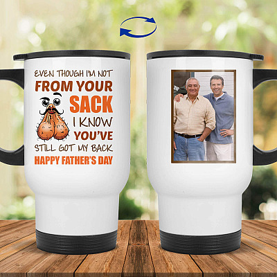 14 oz. White Travel Mug