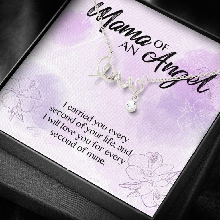 Mama Of An Angel I Carried You Every Second Of Your Life Love You For Every Second Of Mine Scripted Love Pendant Necklace
