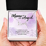 Mama Of An Angel I Carried You Every Second Of Your Life Love You For Every Second Of Mine Scripted Love Pendant Necklace