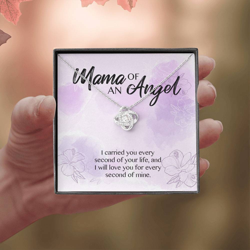 Mama Of An Angel I Carried You Every Second Of Your Life Love You For Every Second Of Mine Love Knot Pendant Necklace Mama Of An Angel I Carried You Every Second Of Your Life Love You For Every Second Of Mine Love Knot Pendant Necklace