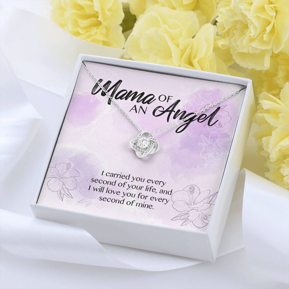 Mama Of An Angel I Carried You Every Second Of Your Life Love You For Every Second Of Mine Love Knot Pendant Necklace Mama Of An Angel I Carried You Every Second Of Your Life Love You For Every Second Of Mine Love Knot Pendant Necklace