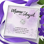 Mama Of An Angel I Carried You Every Second Of Your Life Love You For Every Second Of Mine Love Knot Pendant Necklace Mama Of An Angel I Carried You Every Second Of Your Life Love You For Every Second Of Mine Love Knot Pendant Necklace
