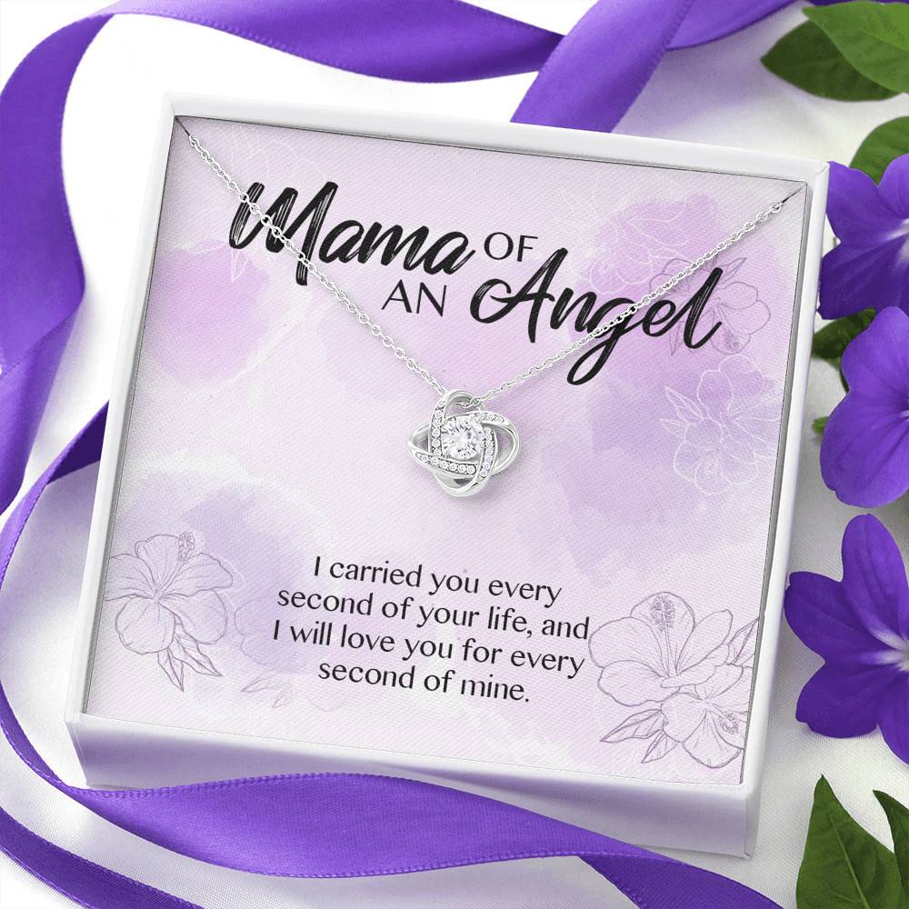 Mama Of An Angel I Carried You Every Second Of Your Life Love You For Every Second Of Mine Love Knot Pendant Necklace Mama Of An Angel I Carried You Every Second Of Your Life Love You For Every Second Of Mine Love Knot Pendant Necklace