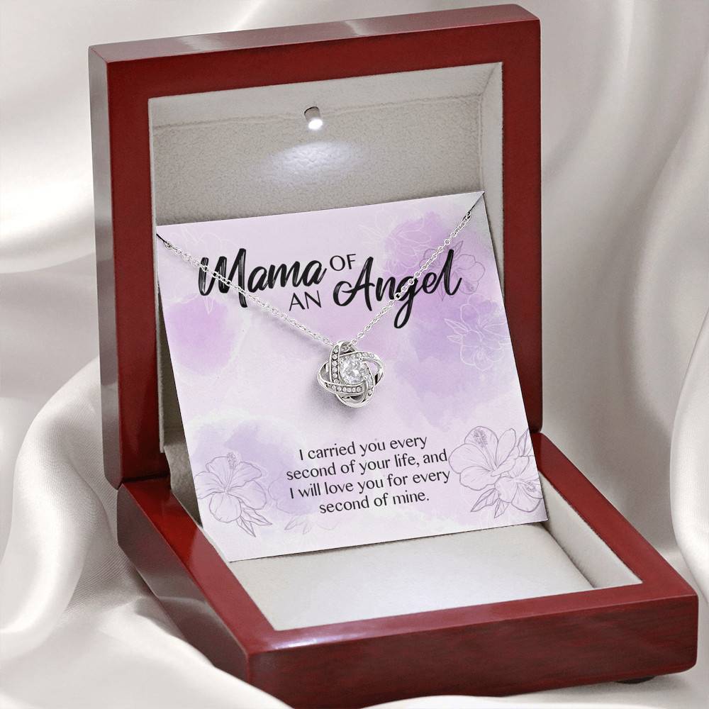 Mama Of An Angel I Carried You Every Second Of Your Life Love You For Every Second Of Mine Love Knot Pendant Necklace Mama Of An Angel I Carried You Every Second Of Your Life Love You For Every Second Of Mine Love Knot Pendant Necklace