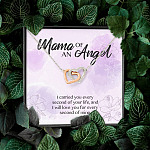 Mama Of An Angel I Carried You Every Second Of Your Life Love You Every Second Of Mine Interlocking Hearts Pendant Necklace