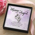 Mama Of An Angel I Carried You Every Second Of Your Life Love You For Every Second Of Mine Double Hearts Pendant Necklace