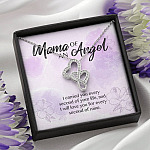 Mama Of An Angel I Carried You Every Second Of Your Life Love You For Every Second Of Mine Double Hearts Pendant Necklace