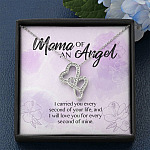 Mama Of An Angel I Carried You Every Second Of Your Life Love You For Every Second Of Mine Double Hearts Pendant Necklace