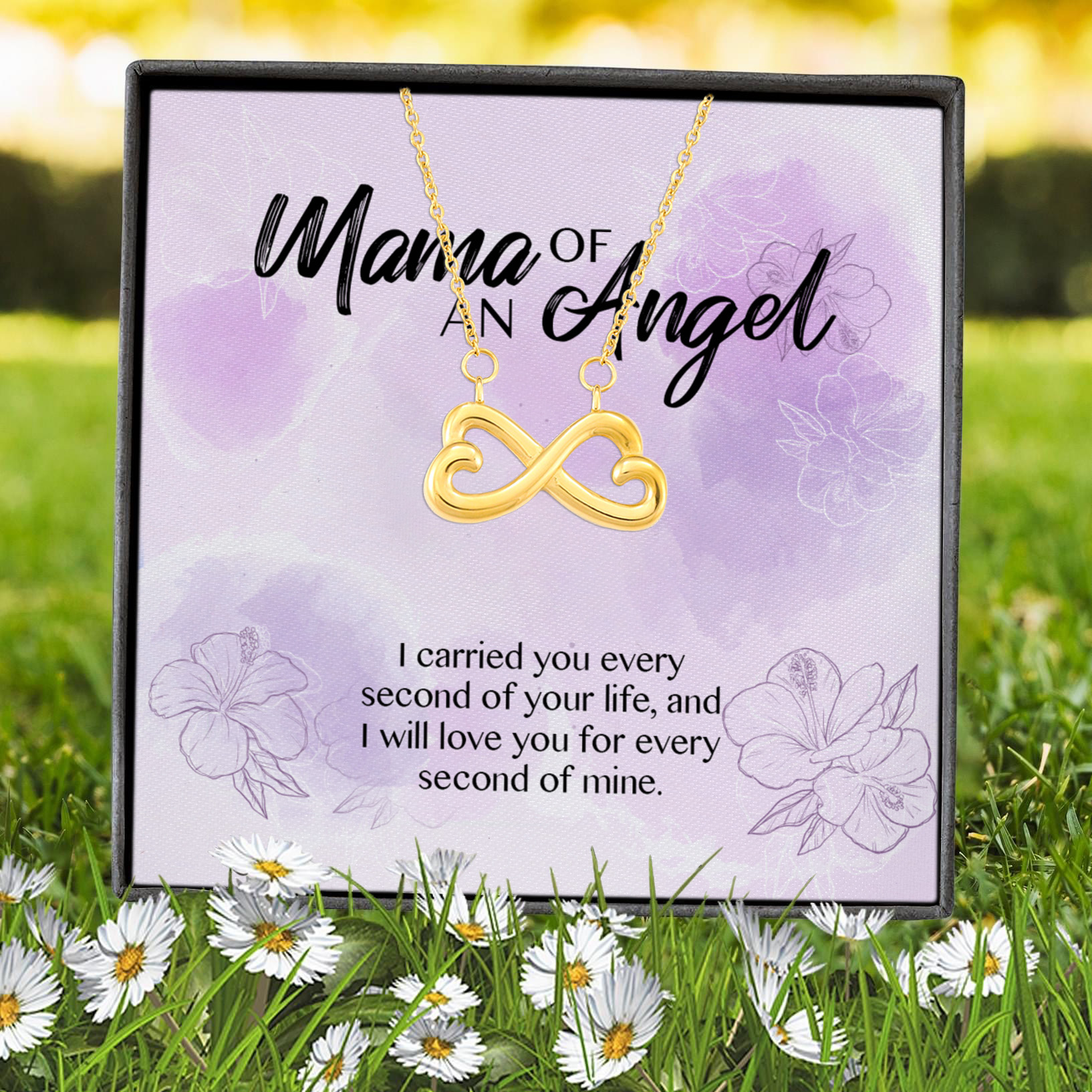 7Th. Mama Of An Angel Infinity Heart Necklace (Gold) 7