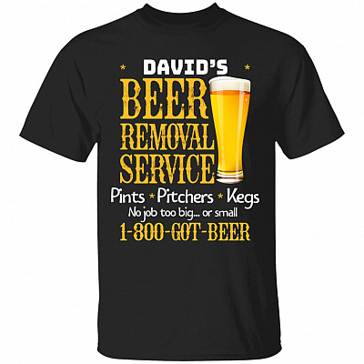 Personalized Photo Beer Shirt, Black, Unisex T-Shirt