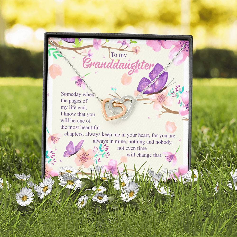To My Granddaughter Someday When The Pages Of My Life End Interlocking Hearts Pendant Necklace To My Granddaughter Someday When The Pages Of My Life End Interlocking Hearts Pendant Necklace