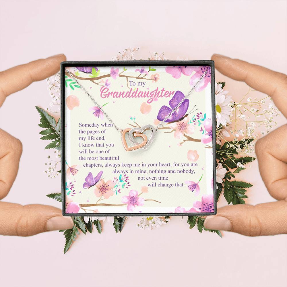 To My Granddaughter Someday When The Pages Of My Life End Interlocking Hearts Pendant Necklace To My Granddaughter Someday When The Pages Of My Life End Interlocking Hearts Pendant Necklace