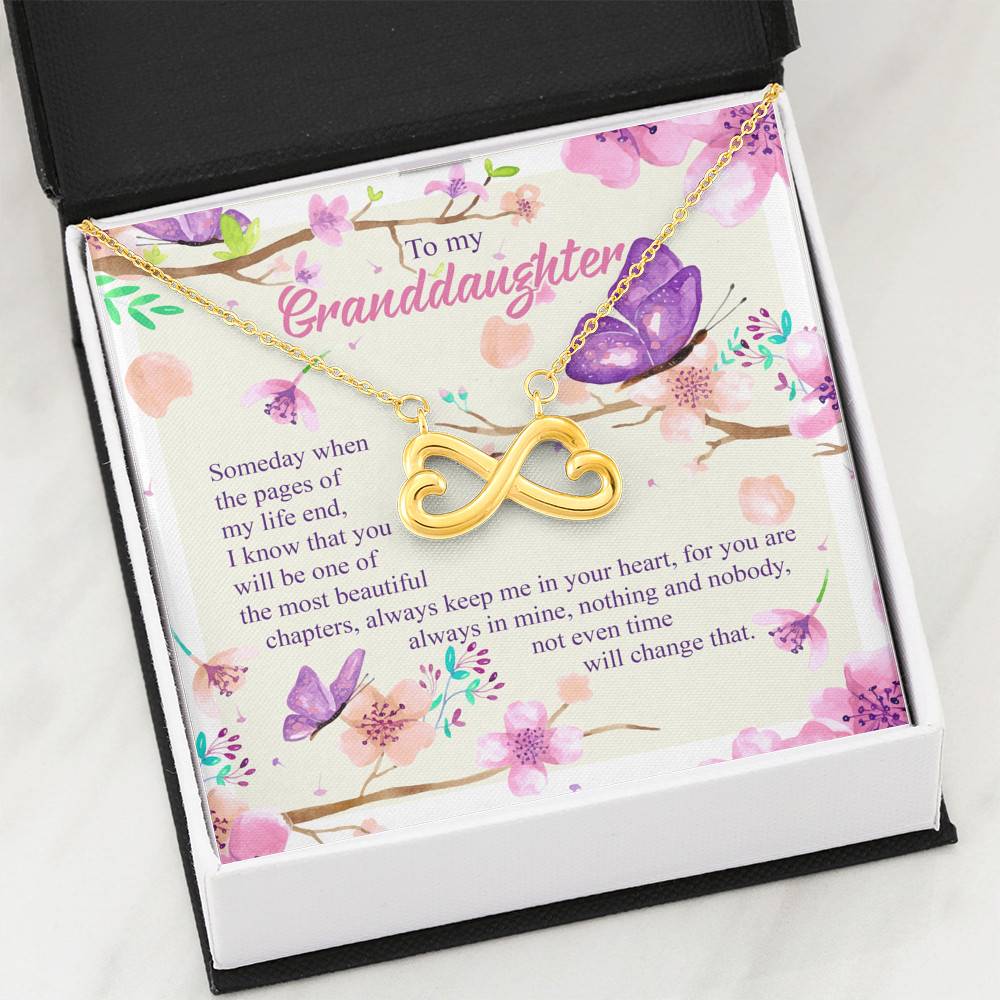 To My Granddaughter Someday When The Pages Of My Life End Infinity Heart Pendant Necklace To My Granddaughter Someday When The Pages Of My Life End Infinity Heart Pendant Necklace