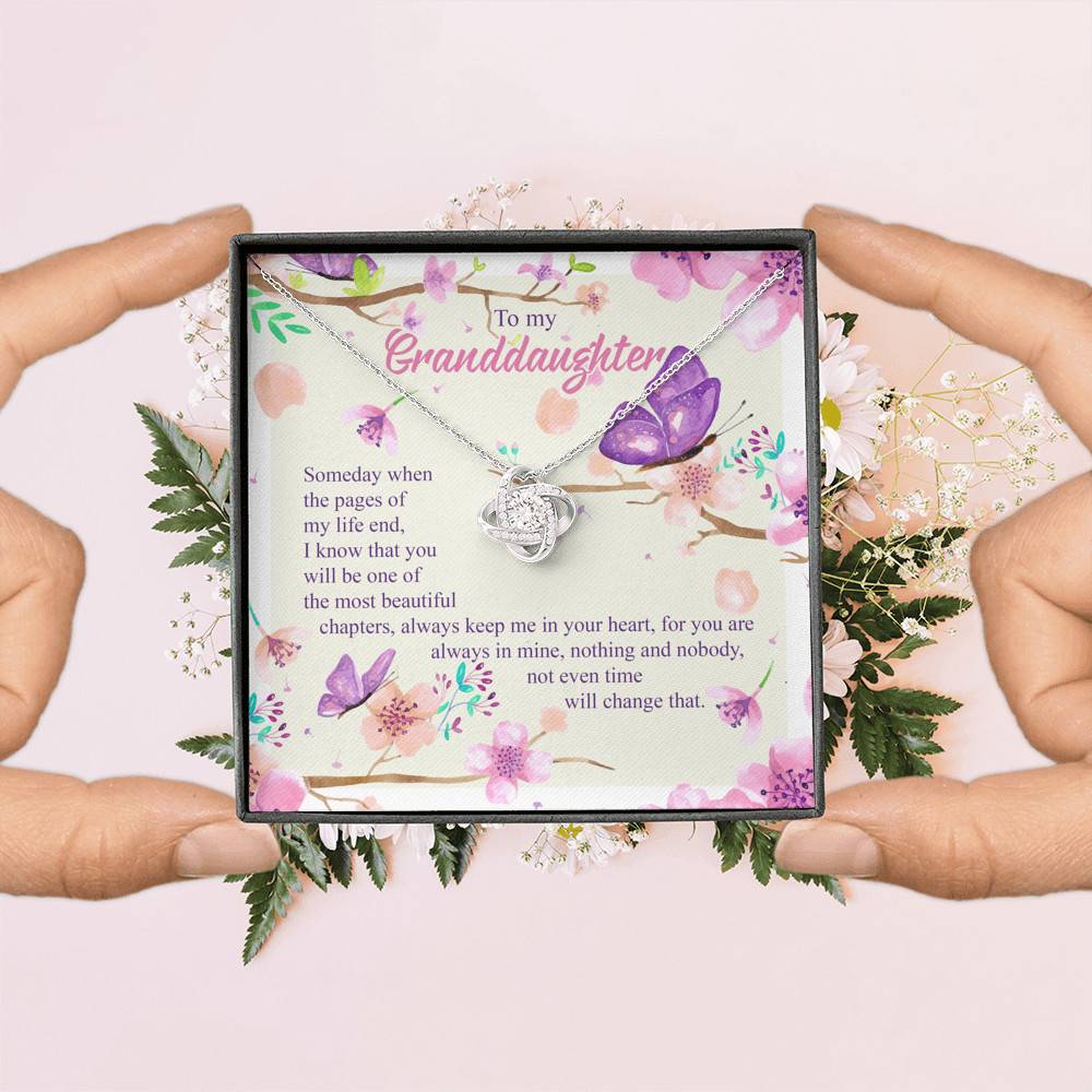 To My Granddaughter Someday When The Pages Of My Life End Love Knot Necklace To My Granddaughter Someday When The Pages Of My Life End Love Knot Necklace