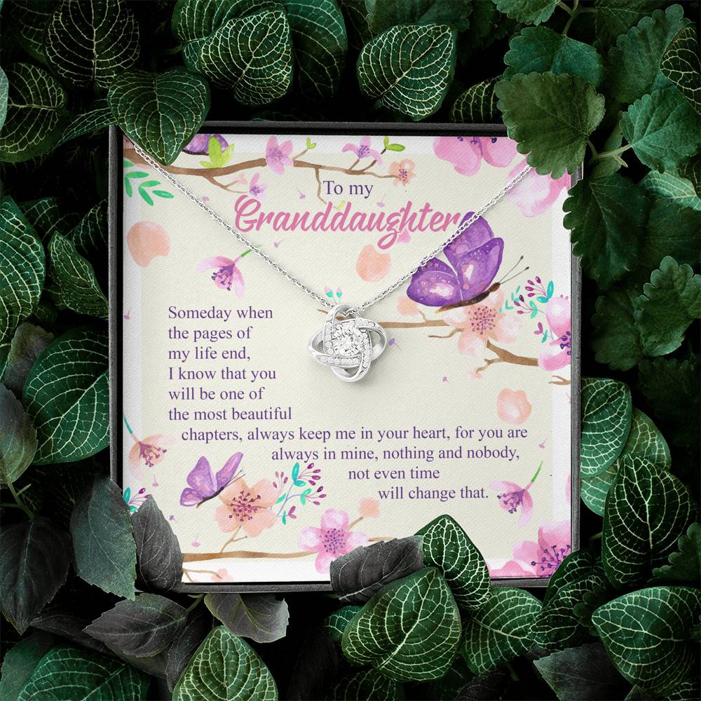 To My Granddaughter Someday When The Pages Of My Life End Love Knot Necklace To My Granddaughter Someday When The Pages Of My Life End Love Knot Necklace