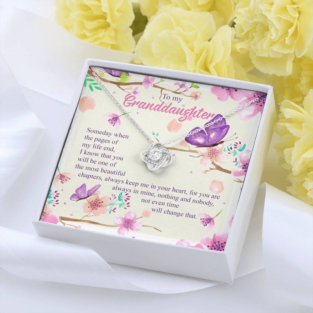 To My Granddaughter Someday When The Pages Of My Life End Love Knot Necklace To My Granddaughter Someday When The Pages Of My Life End Love Knot Necklace