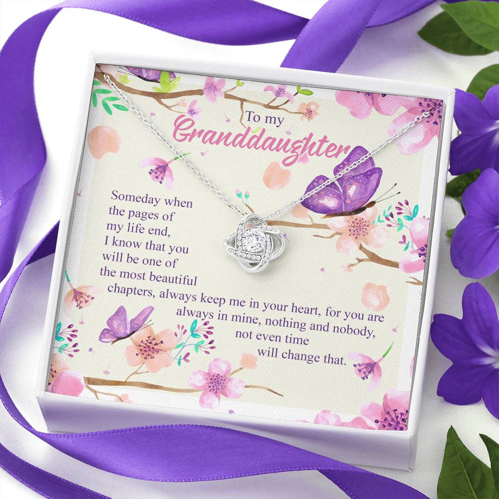 To My Granddaughter Someday When The Pages Of My Life End Love Knot Necklace To My Granddaughter Someday When The Pages Of My Life End Love Knot Necklace