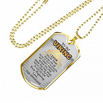 To My Viking I Know You're Tired You're Fed Up Keep Fighting Your Shieldmaiden Dog Tag Pendant Necklace