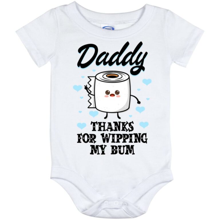 daddy wipe, White, Baby Onesie - 12 Month
