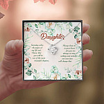 To My Daughter Someday When The Pages Of My Life End Love Knot Necklace