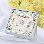To My Daughter Someday When The Pages Of My Life End Love Knot Necklace