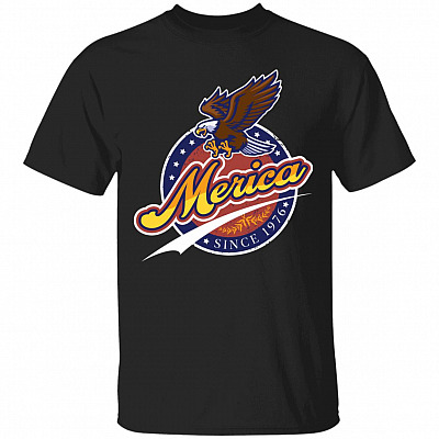 merica, Black, Unisex T-Shirt