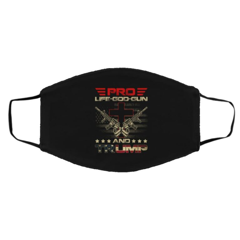 Pro Life God Mask Cover, Black, Cloth Face Cover – Medium/Large