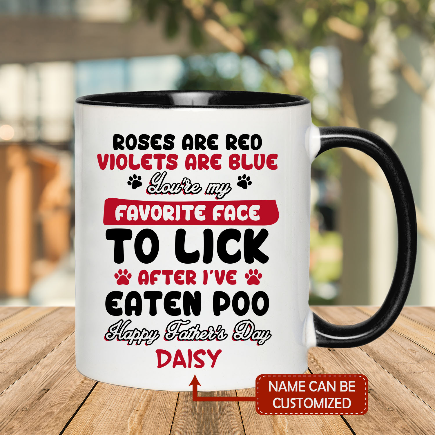 9VT. Roses Are Red Father's Day accent mug mk2