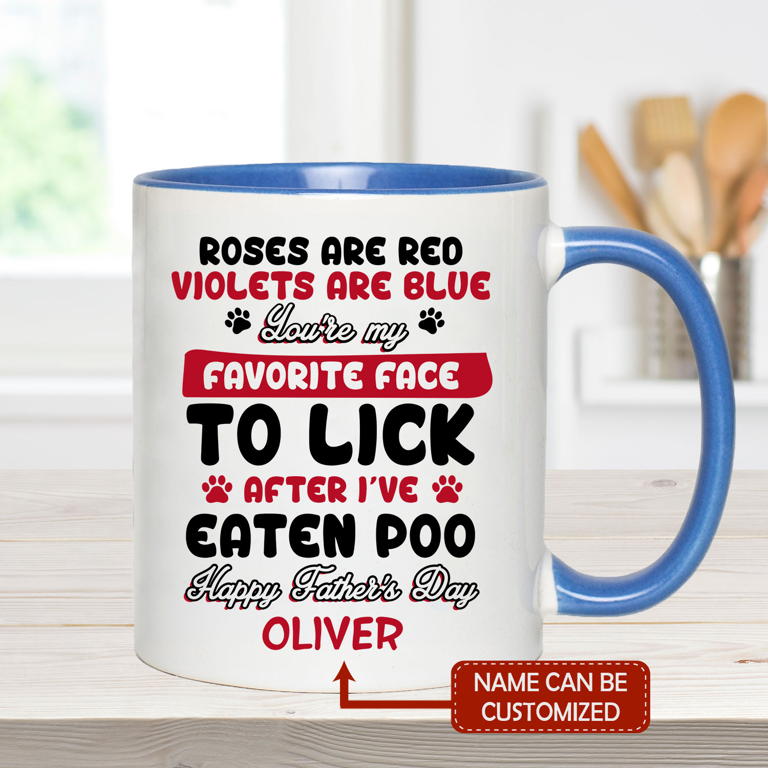 9VT. Roses Are Red Father's Day accent mug mk3