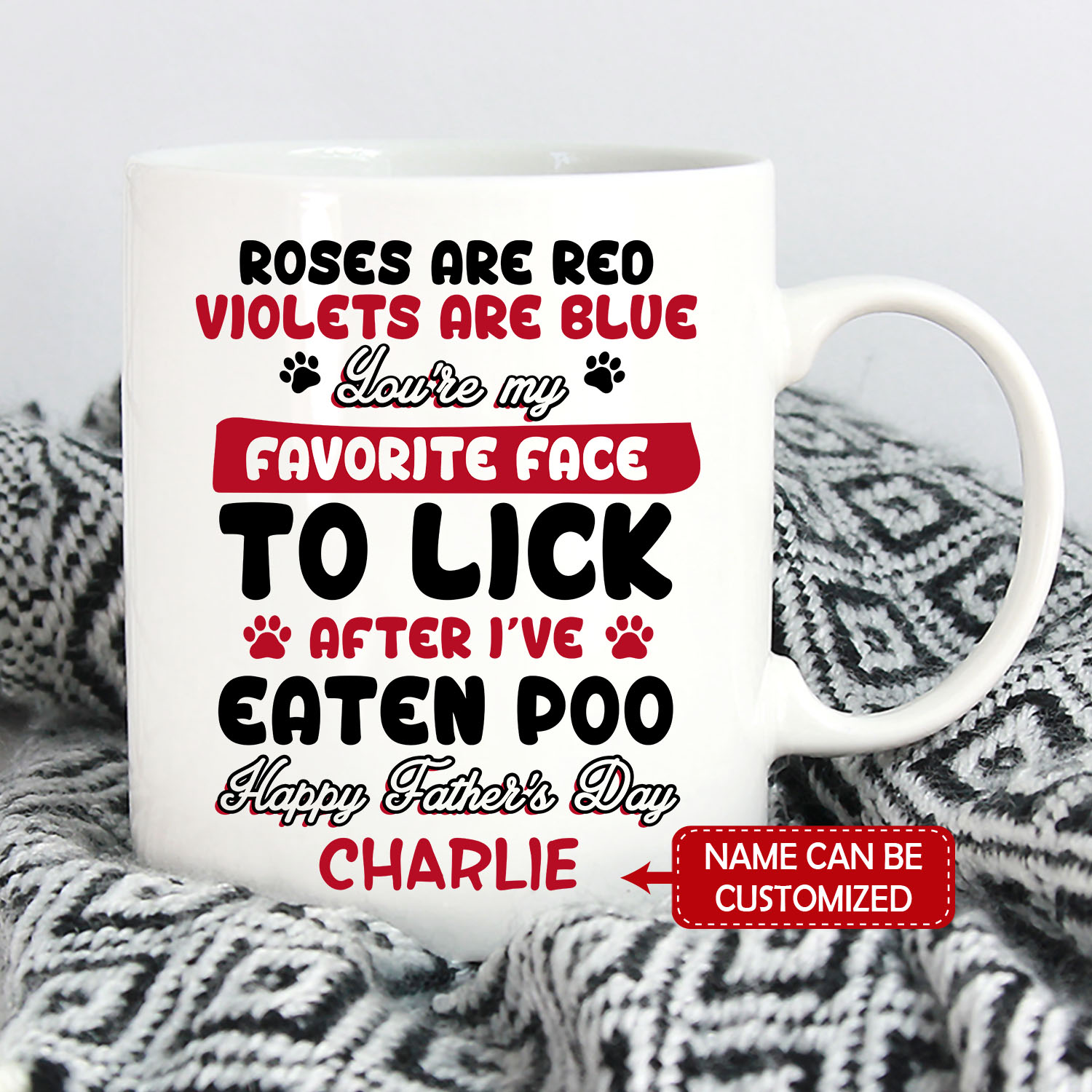 9VT. Roses Are Red Father's Day mug mk1