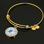 Sea Turtle Circle Pendant Necklace-Bangle
