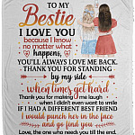 bestie blanket, White, Cozy Plush Fleece Blanket - 50x60