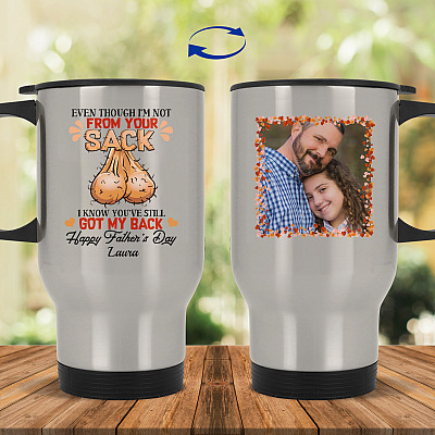14 oz. Silver Travel Mug