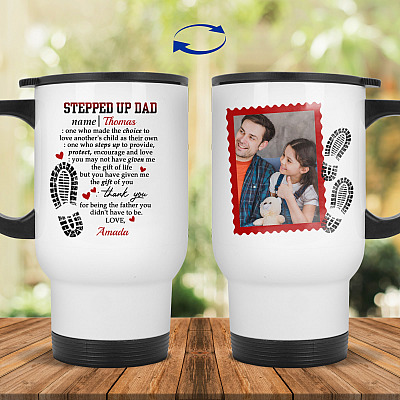 14 oz. White Travel Mug