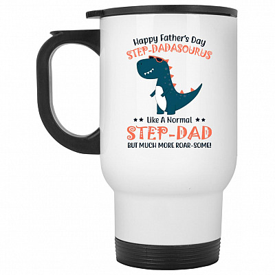 14 oz. White Travel Mug