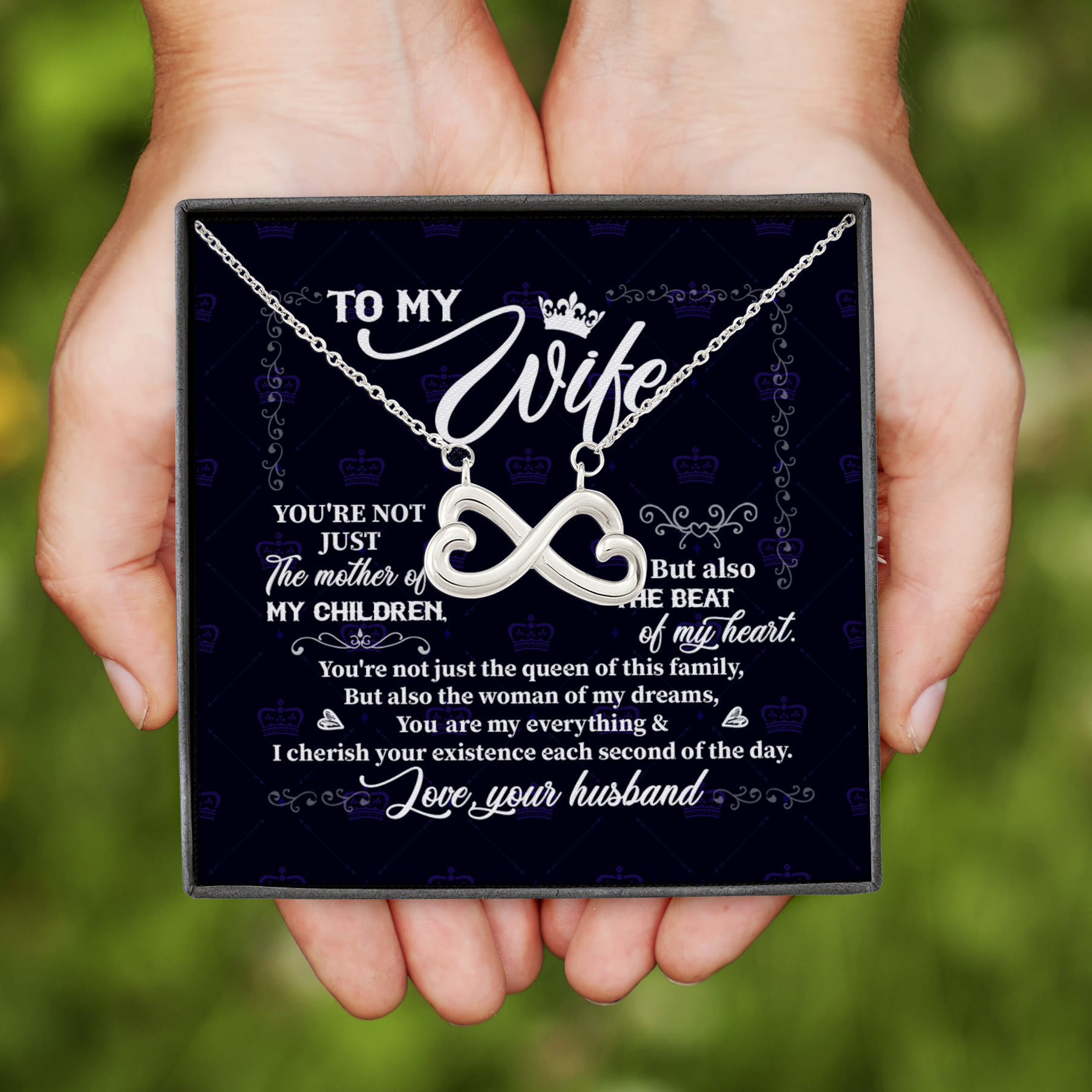 3NH. You're Not Just (6) Infinity Heart Necklace (Silver)