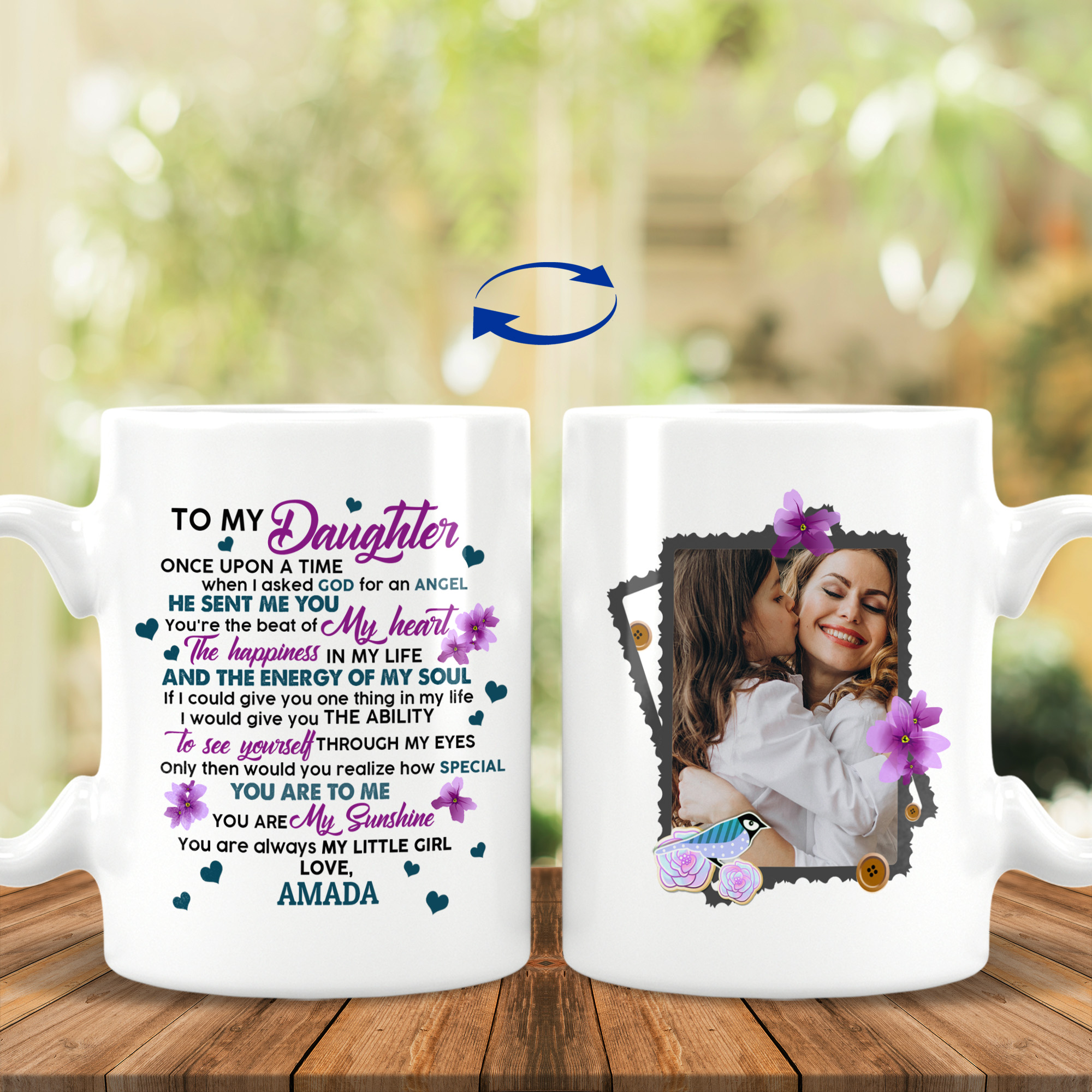 5KNG. Daughter Little girl - sample design 15 OZ White Mug