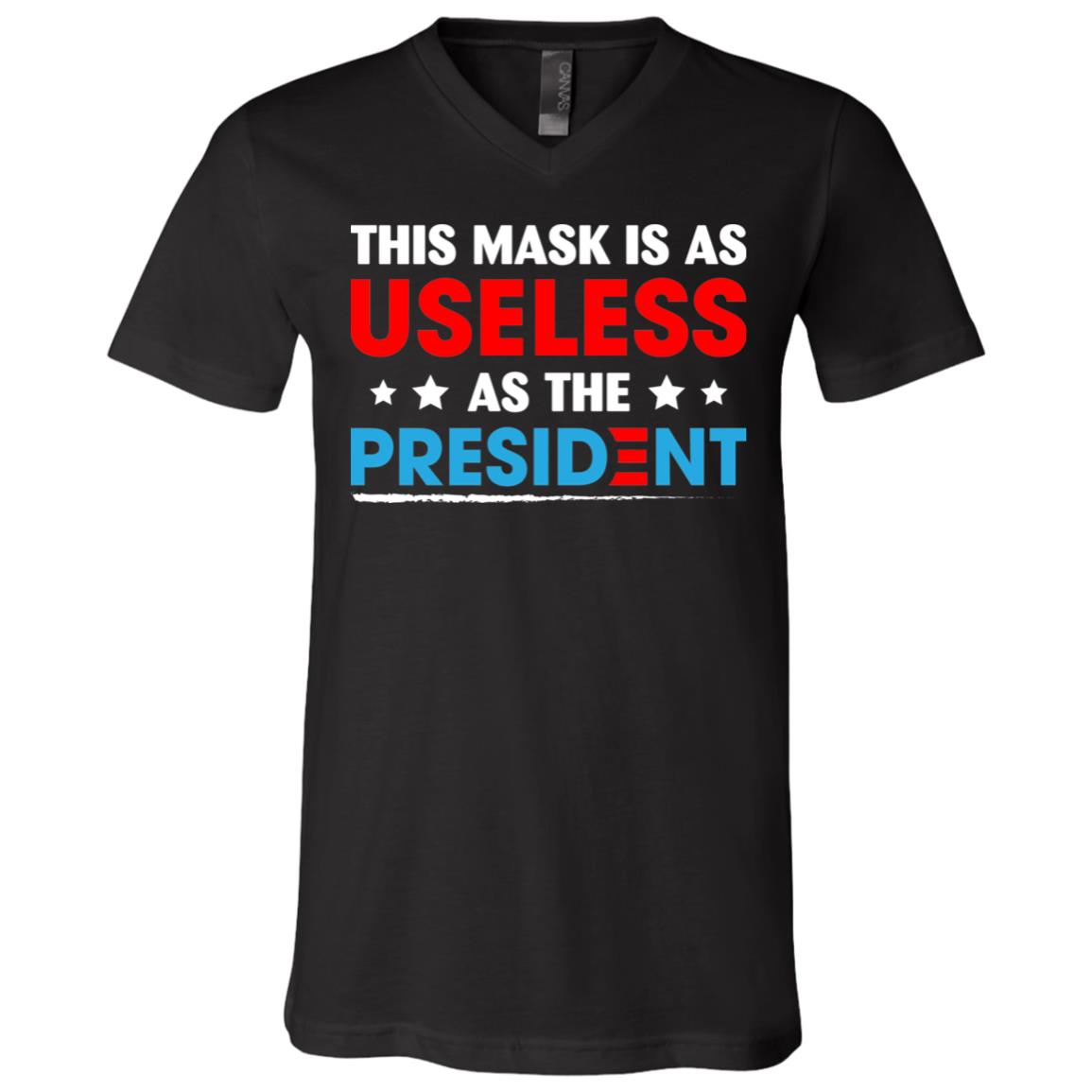 president t, Black, V-Neck T-Shirt