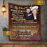 Personalized Photo My Dad So Much of Me Is Made from What I Learned from You Mink Sherpa - Woven Blanket
