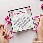 To My Daughter in Law We Love the Same Man You're the Answer I Love You Alluring Beauty Necklace