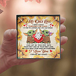 My Only Love I Wish I Could Turn Back The Clock Baby Yoda Couple Love Knot Necklace