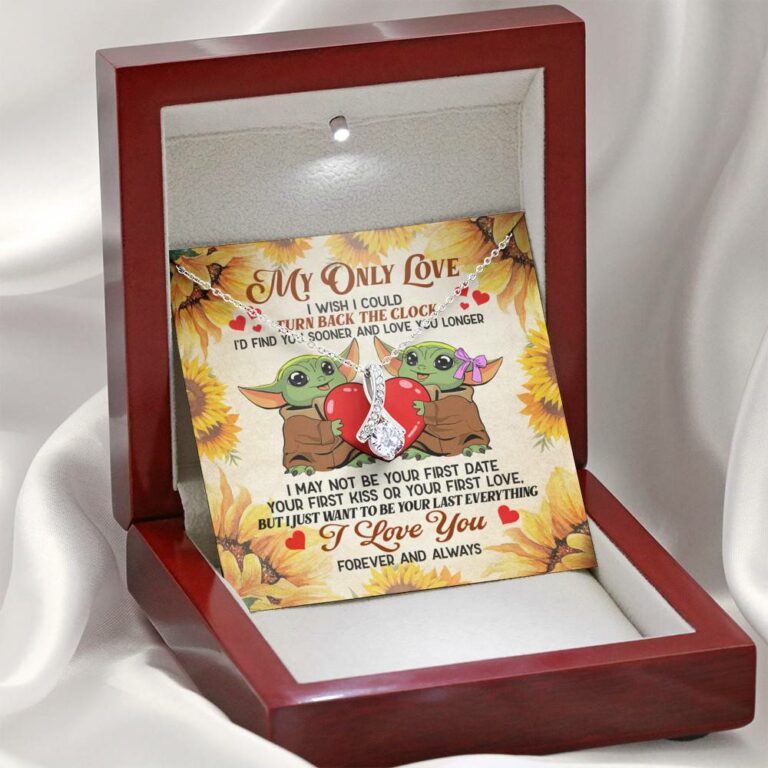 My Only Love I Wish I Could Turn Back The Clock Baby Yoda Couple Alluring Beauty Necklace