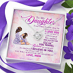 To My Daughter Even When I'm Not Close By I Want You To Know I Love You Love Knot Necklace